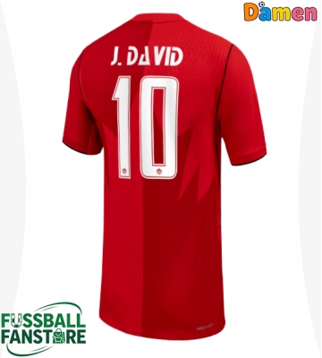 Kanada Jonathan David #10 Replik Heimtrikot Damen WM 2026 Kurzarm